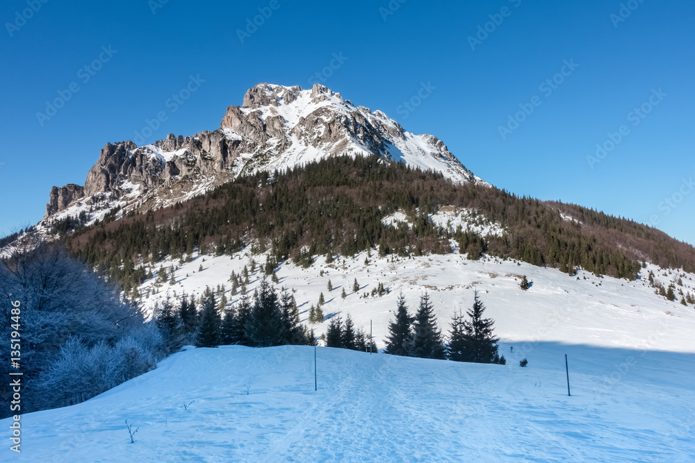 Stony Big Rozsutec hill in winter - Slovakia