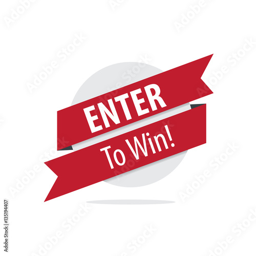 Initial Letter Enter to Win in shape design.