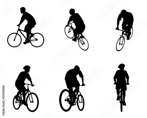 Six bicycles set