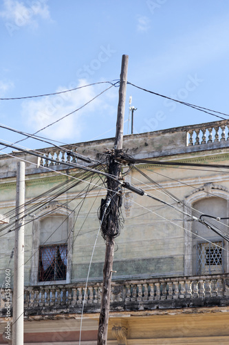 Strommast in Cienfuegos, Cuba