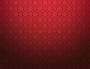 Red damask pattern background