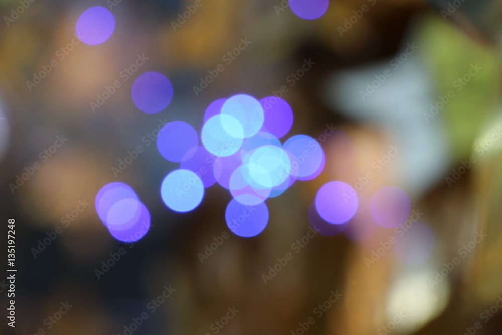 Defocused blurred background lighting decorate