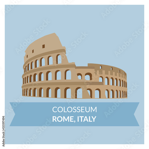 Colosseum (Rome, Italy) vector building