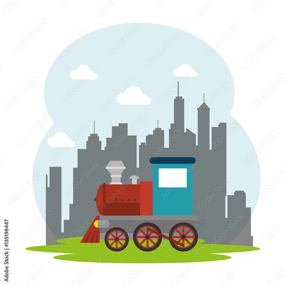 train vehicle isolated icon vector illustration design