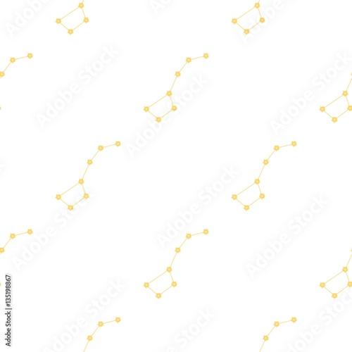 Ursa Major icon in cartoon style isolated on white background. Space pattern stock vector illustration.