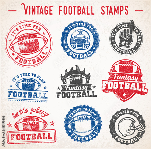 Grunge vector Football logos