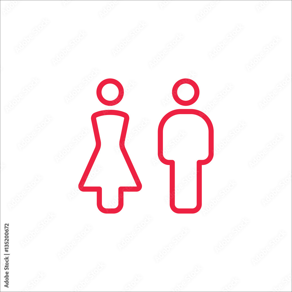 male female couple line icon male female couple line icon