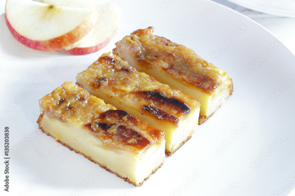 Slices of delicious Homemade apple tart