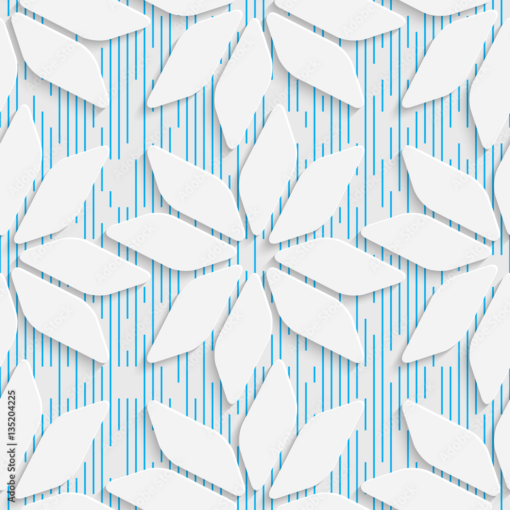 Naklejka Seamless Star Pattern. White and Blue Wrapping Background