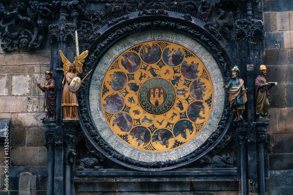 detail of prague astronomical clock