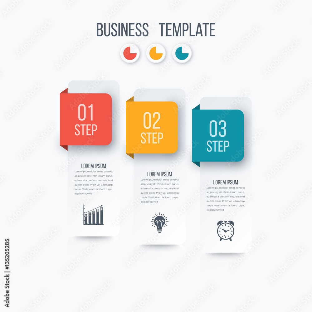 Vector illustration infographics 3 options Vector illustration infographics 3 options