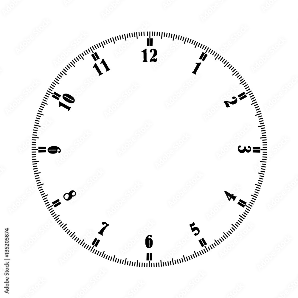 clock face blank isolated on white clock face blank isolated on white