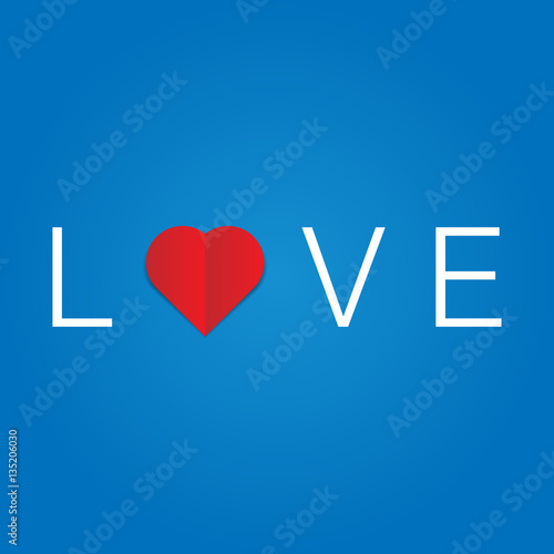 Heart shape vector icon background eps 10. Simple red valentine sign symbol