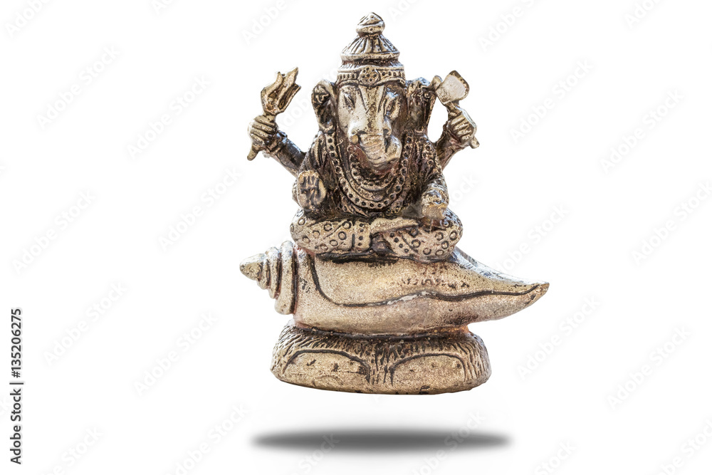 ganesha statue,Hindu god isolated on white background with clipping path. ganesha statue,Hindu god isolated on white background with clipping path.