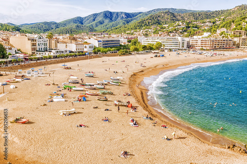 beach at Tossa de Mar. Spain photo