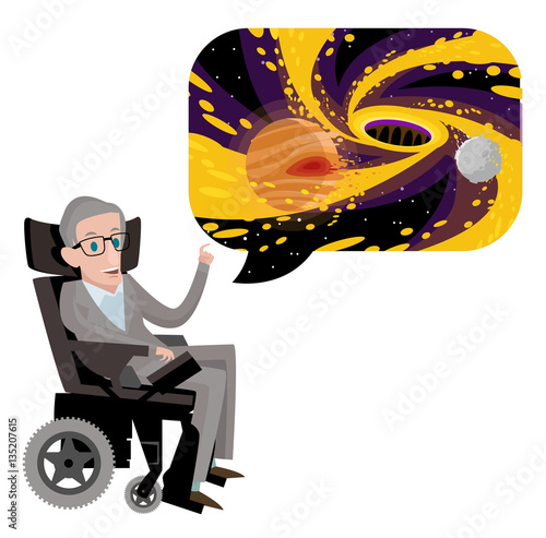 great physicist on wheelchair talking about black holes