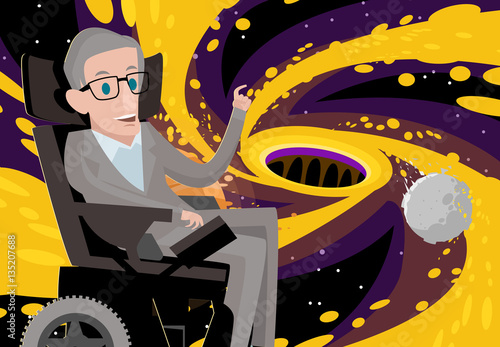 great physicist on wheelchair talking about black holes