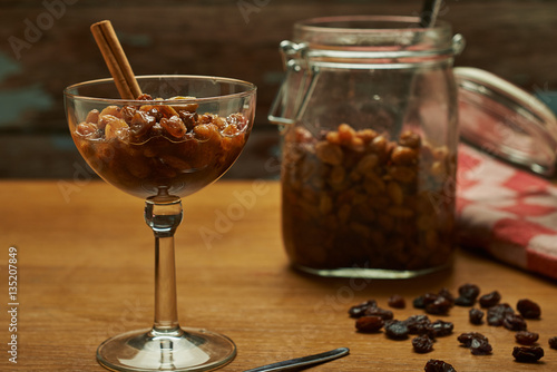 raisin on brandy (boerenjongens) according to old Dutch recipe.