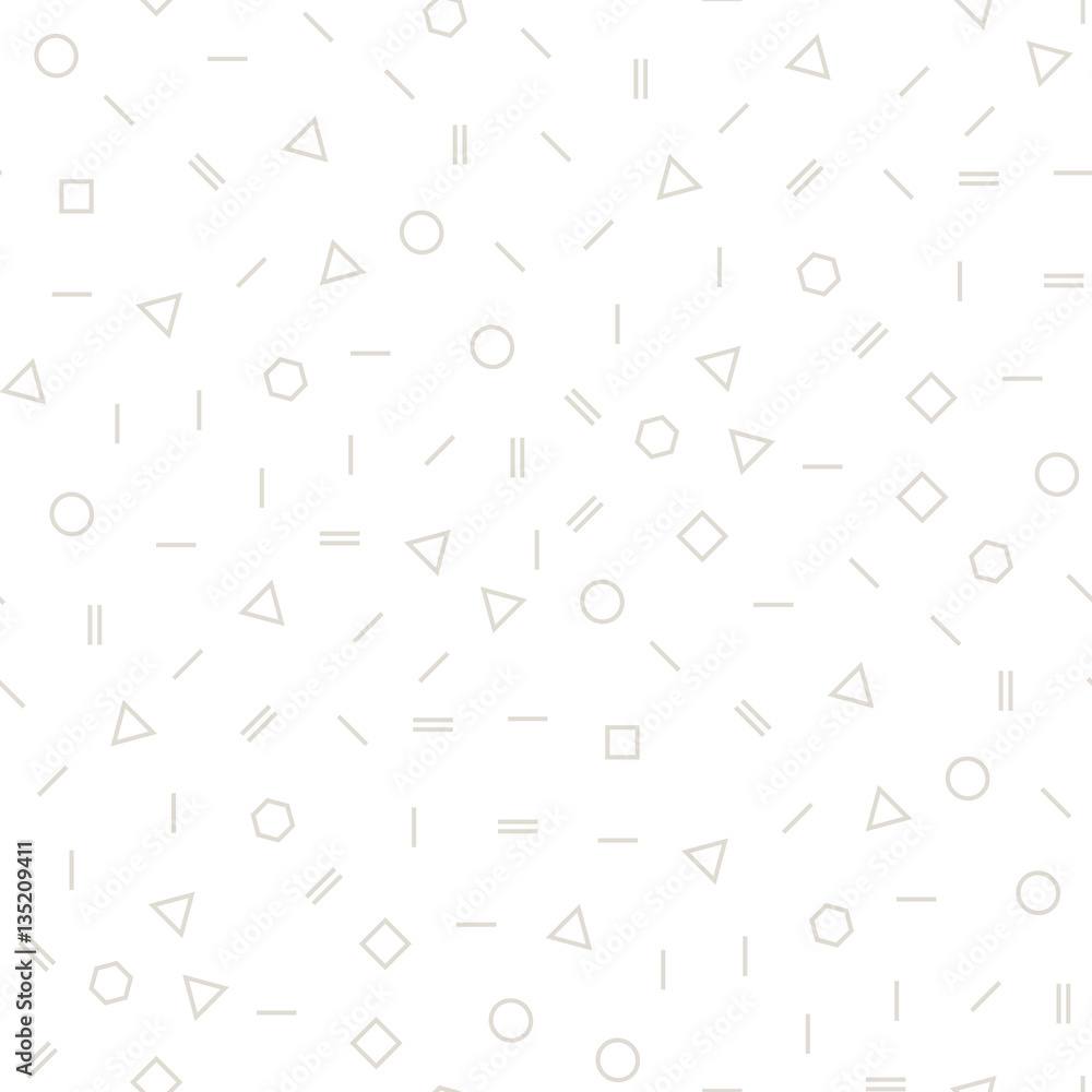 Abstract geometric gray memphis fashion design subtle pattern