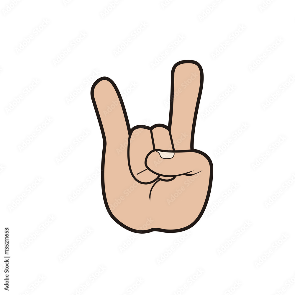 Isolated hand signal Isolated hand signal