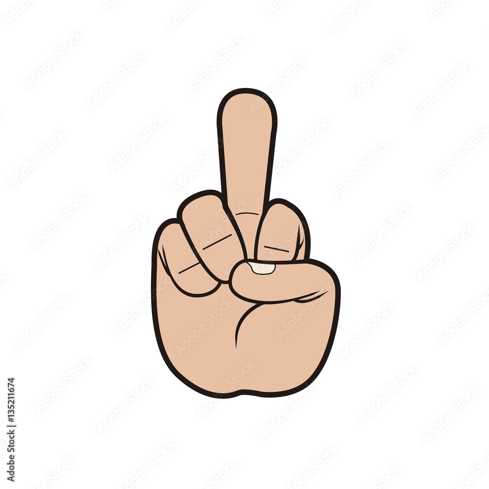 Isolated hand signal Isolated hand signal