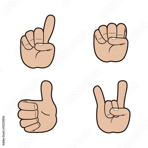 Set of hand signals