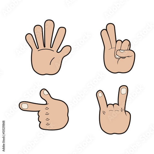 Set of hand signals