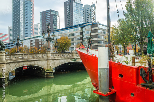 City view from Maritiem Museum Rotterdam, Netherlands photo