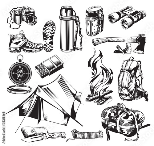 Camping Elements Set