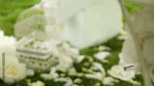 Wedding decoration on the grass