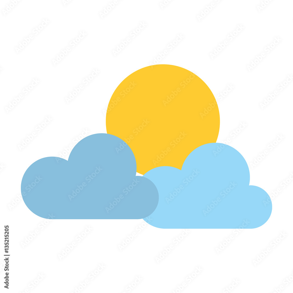 clouds and sun isolated icon vector illustration design clouds and sun isolated icon vector illustration design