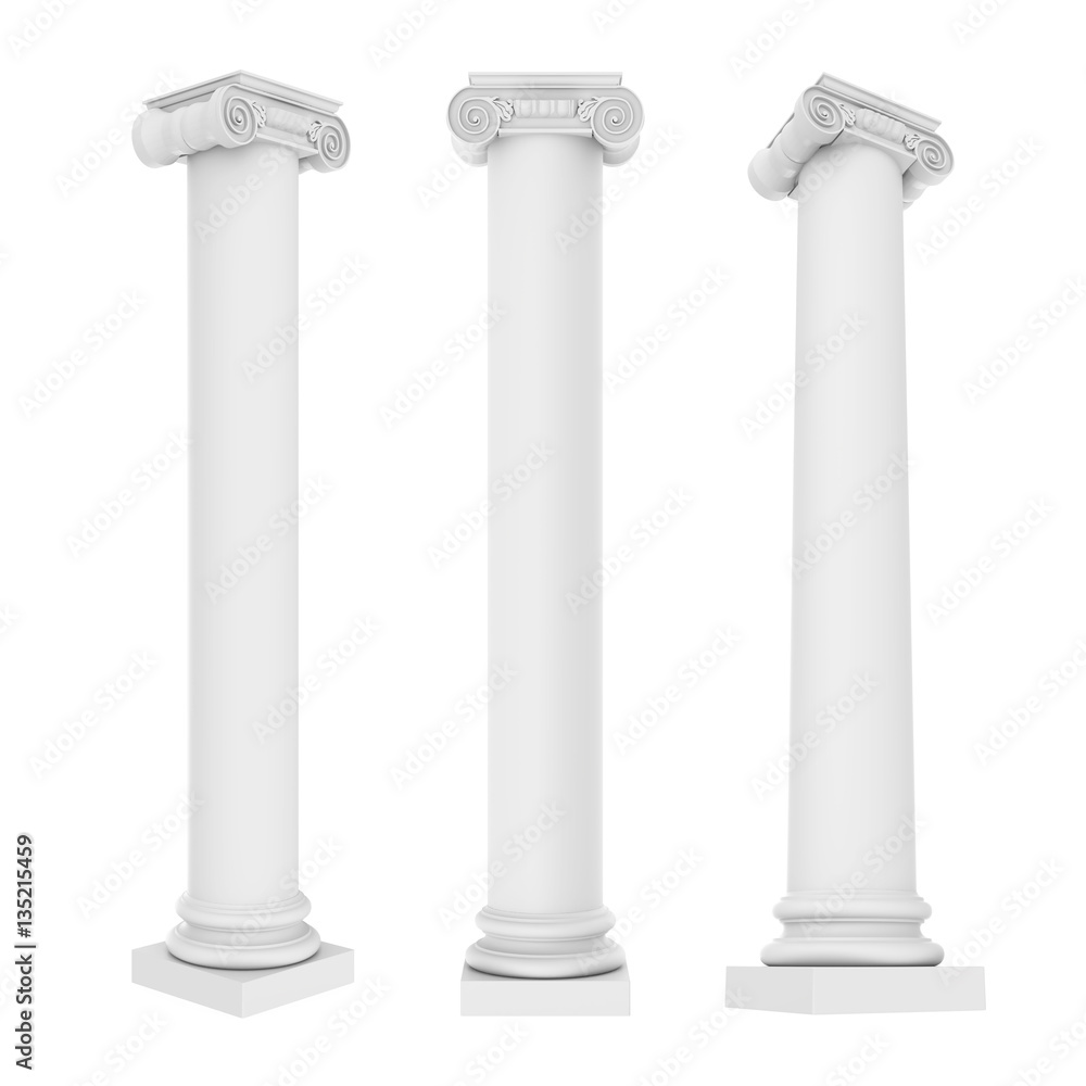 Fototapeta premium Classic Columns Isolated