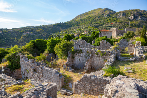 Streets in ruins of Old town Bar, Montenegro