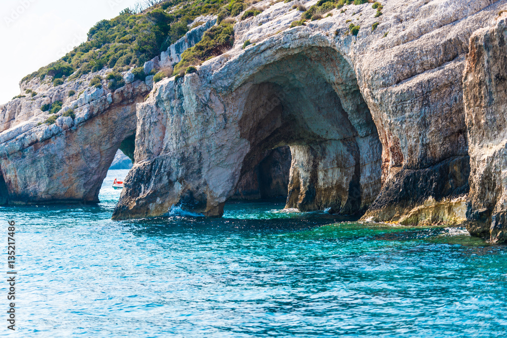 Fototapeta premium Blue caves ,Zakynthos ,Greece