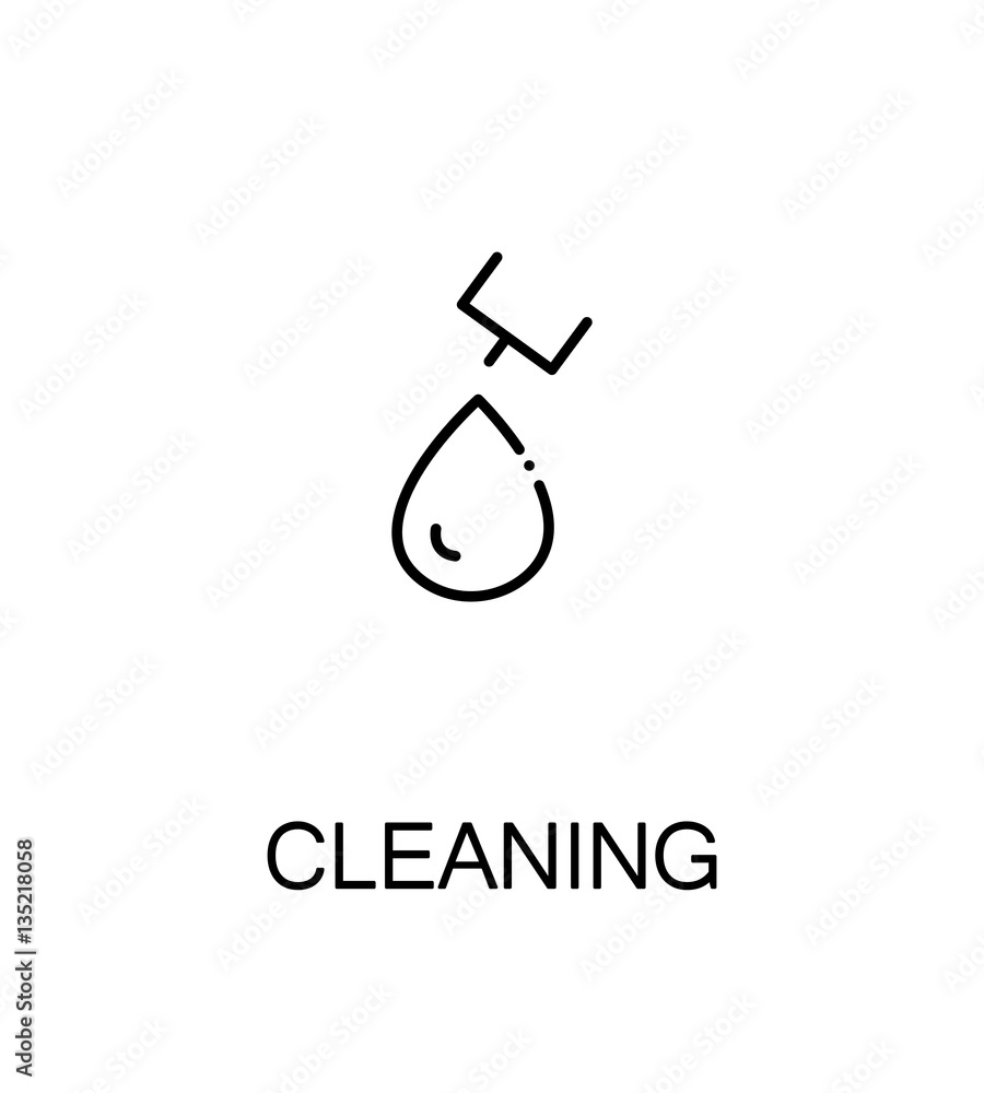 Cleaning flat icon Adobe Stock
