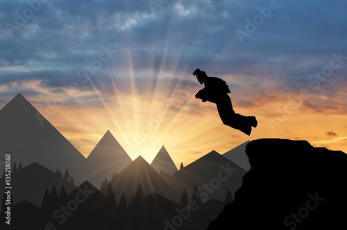 Wallpaper Mural Man in a suit for a wingsuit jump before flight Torontodigital.ca