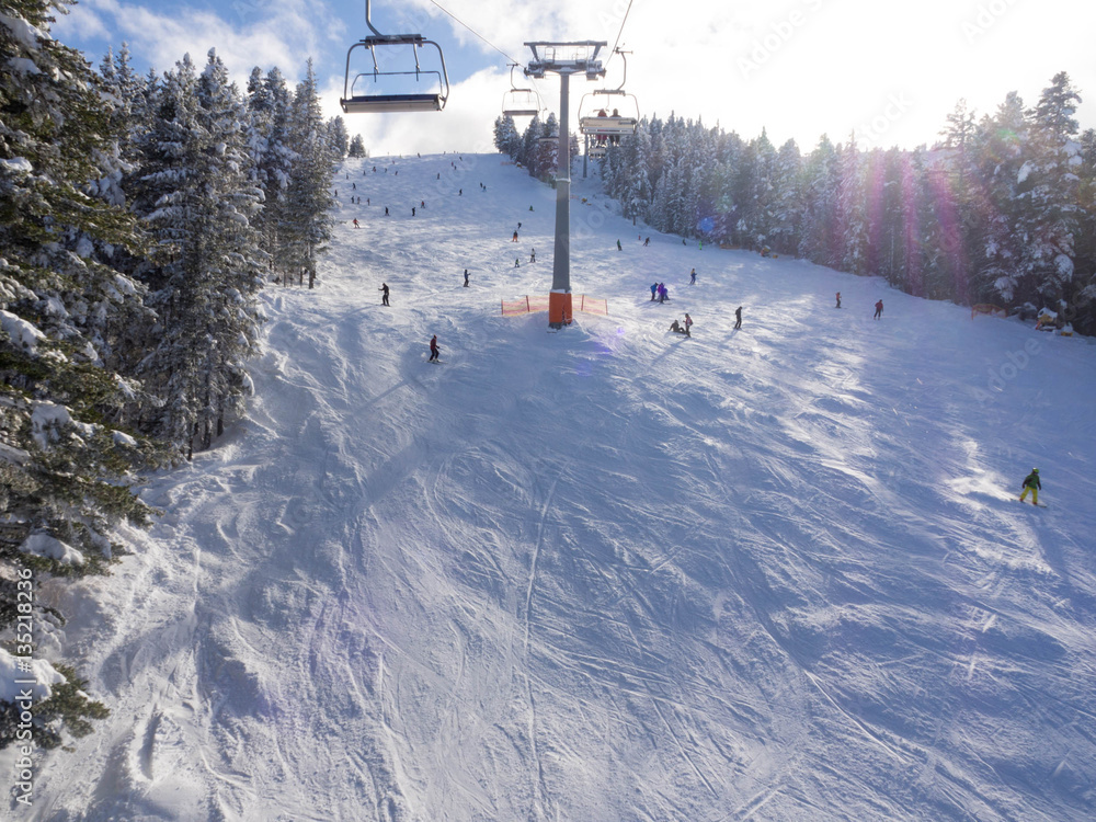 BANSKO, Bulgaria. January, 2017. It's winter resort in Bulgaria with long ski runs and the rich cultural history BANSKO, Bulgaria. January, 2017. It's winter resort in Bulgaria with long ski runs and the rich cultural history
