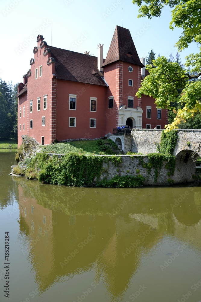 Architecture from Cervena Lhota castle and cloudy sky Architecture from Cervena Lhota castle and cloudy sky