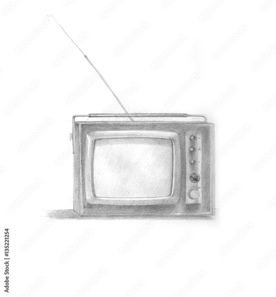 television doodle vector icon. Drawing sketch... - Stock Illustration  [76264121] - PIXTA