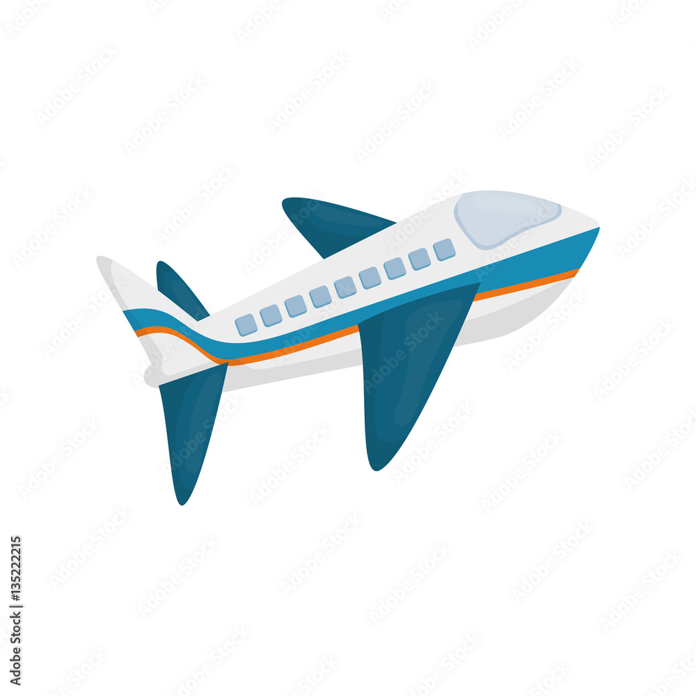 Fototapeta premium Airplane jet isolated icon vector illustration graphic design