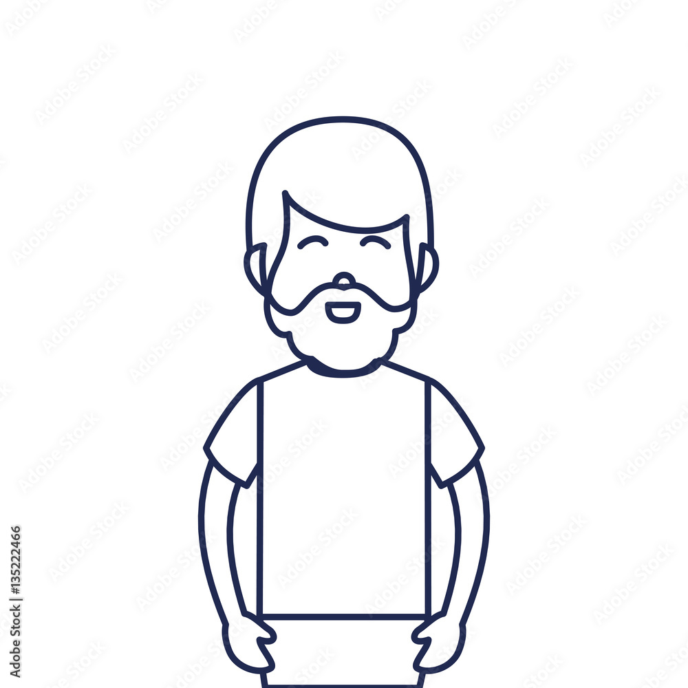 young man character icon vector illustration design