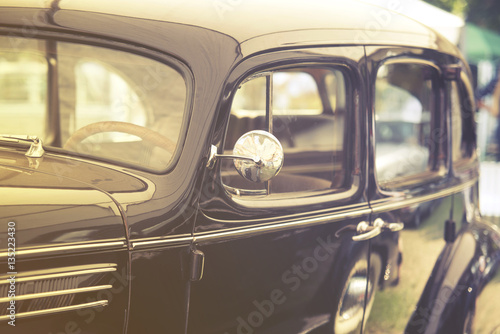 close up on old vintage car