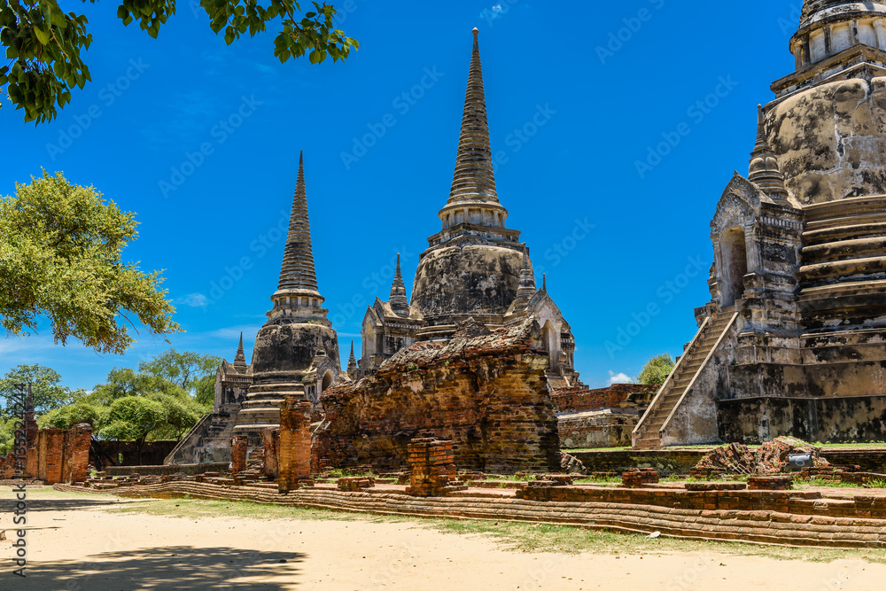 Ancient Pagoda in Wat Phrasisanpetch (Phra Si Sanphet). Ayutthay