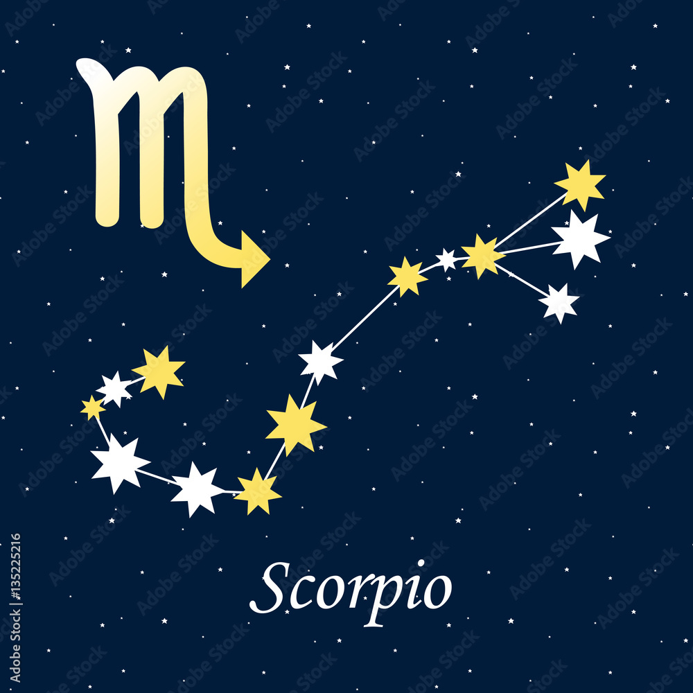 constellation Scorpio zodiac horoscope astrology stars night ill