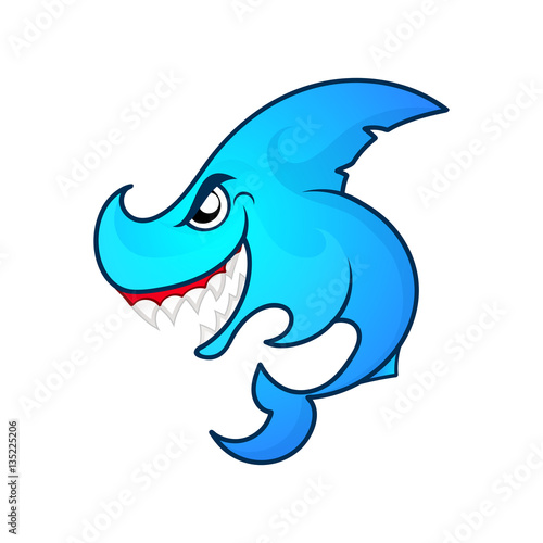 angry shark logo