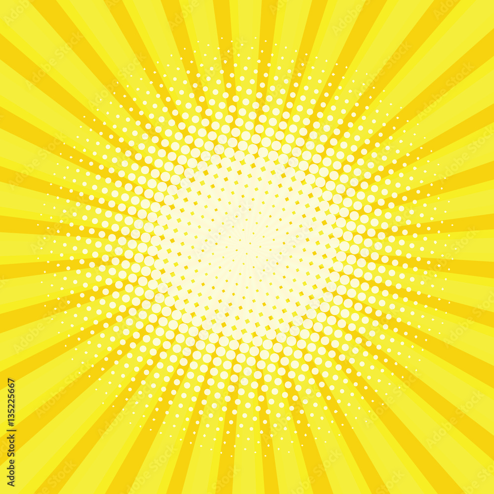 Yellow colored back pop art style background Yellow colored back pop art style background