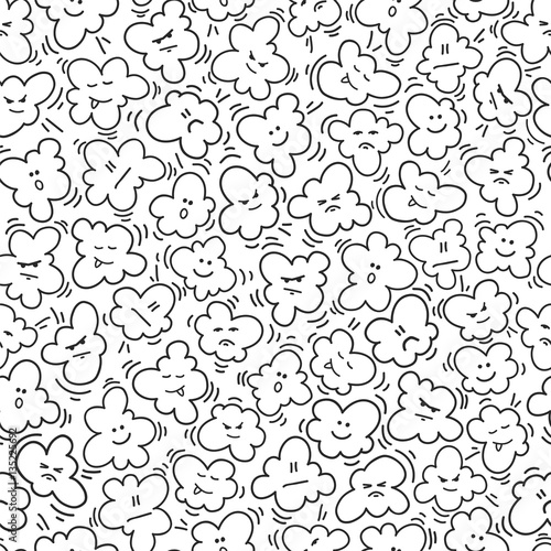 Funny popcorn seamless pattern
