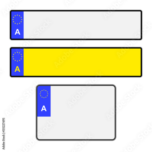 Blank Austrian Licence Plates