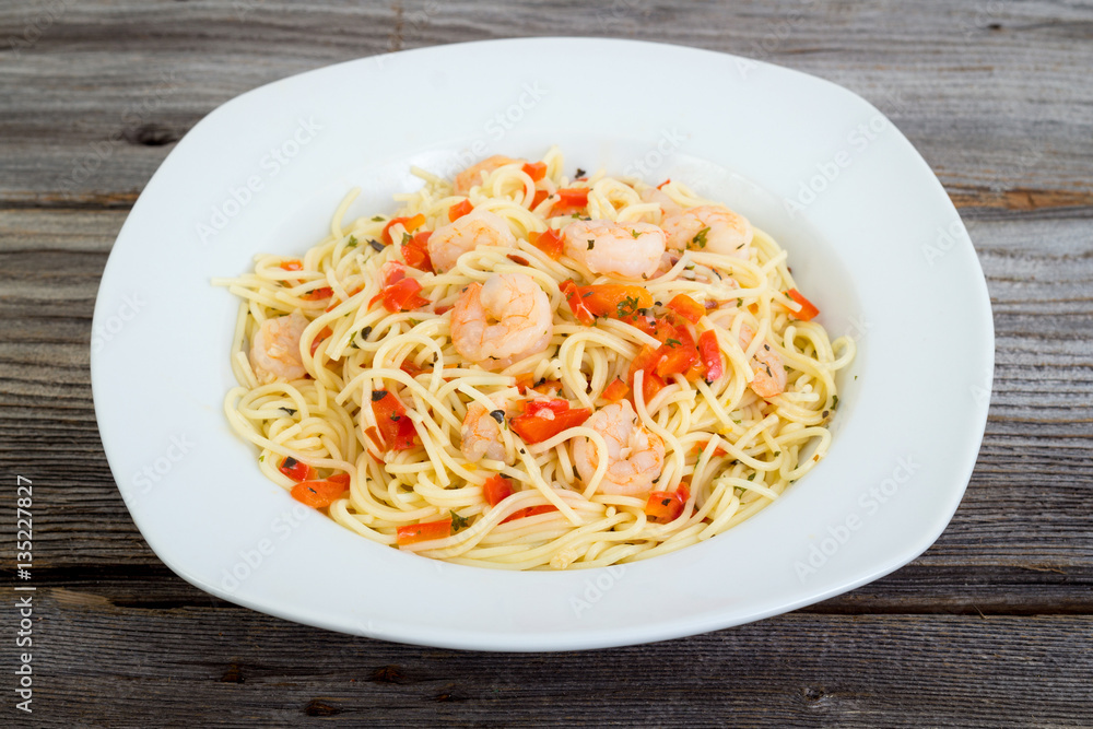 shrimp garlic pasta