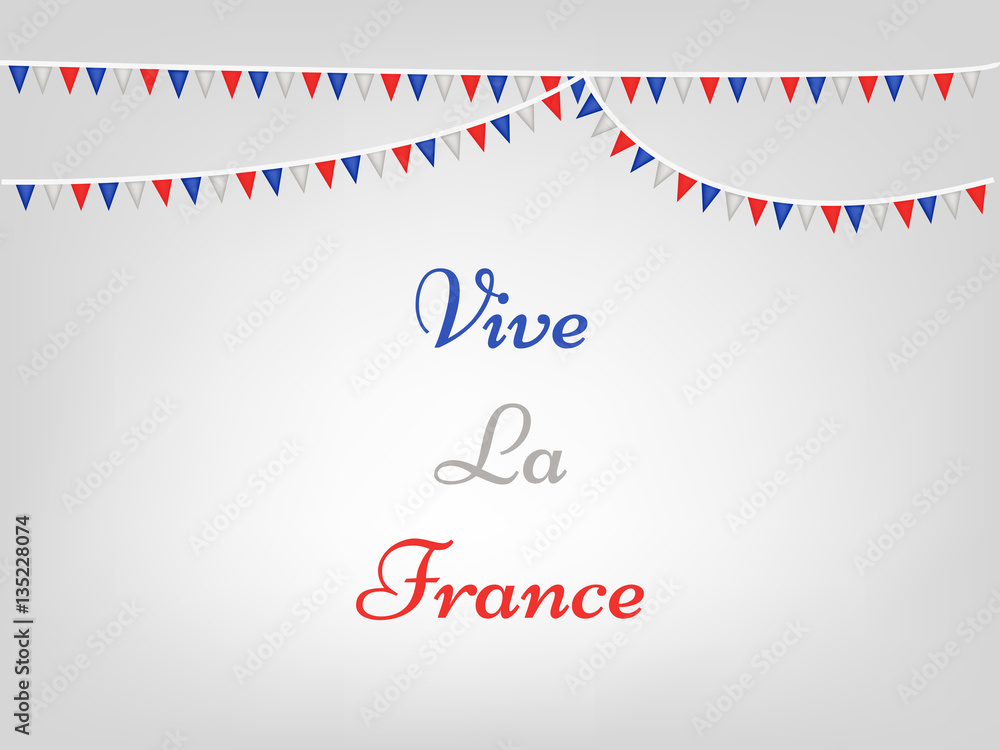 Fototapeta premium Illustration of elements for France Bastille Day